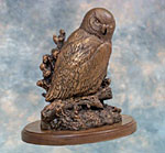 "White Out" A male snowy owl - Bronze
